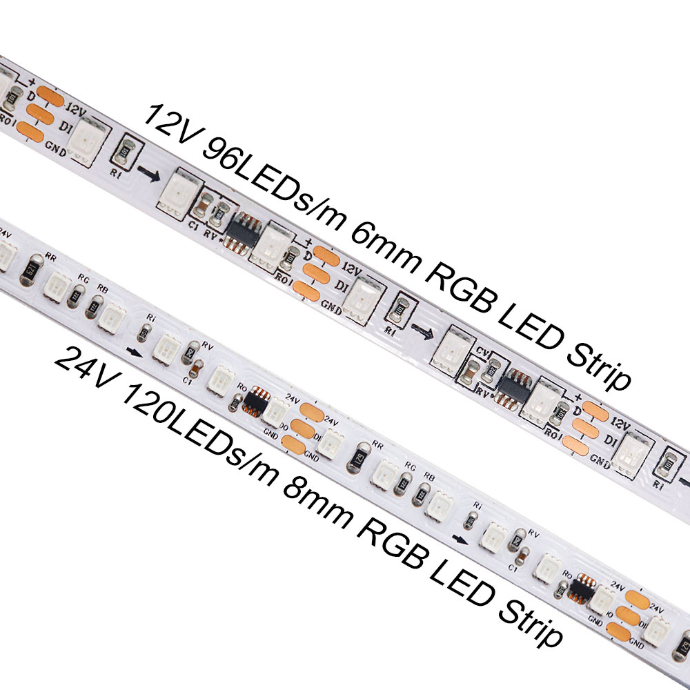 12V Addressable RGB Strip TM1934 2835 SMD Lights [DCFLS-FW1934A-96-120]