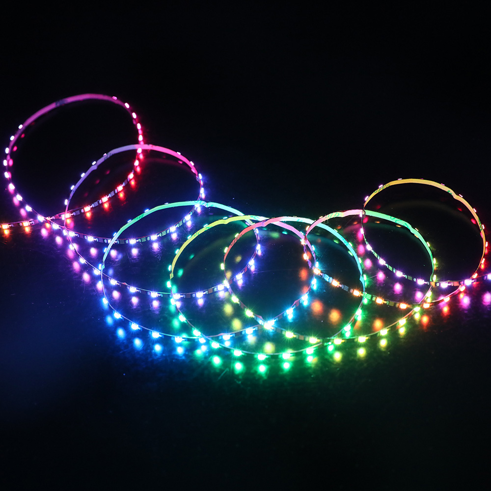 Braided Addressable RGB LED USB Neon Light Strip Round