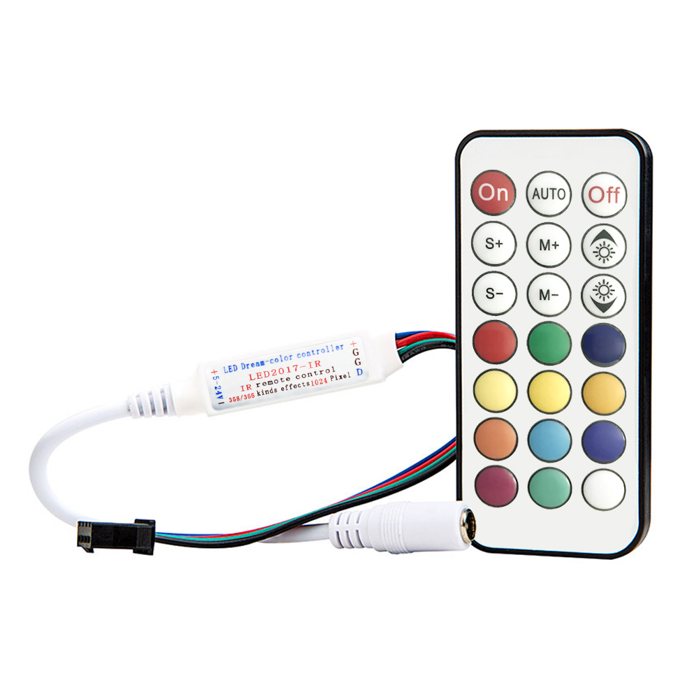Mini 21Key LED Symphony RF Remote Controller For WS2811 RGB LED Strip Lights New 