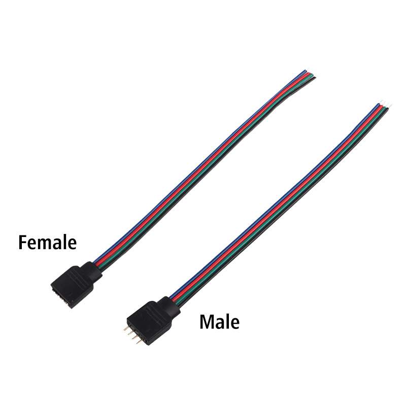 5PIN Male Connector Extension Wire Cable 15cm For Flexible 5050 RGBW LED Strip 