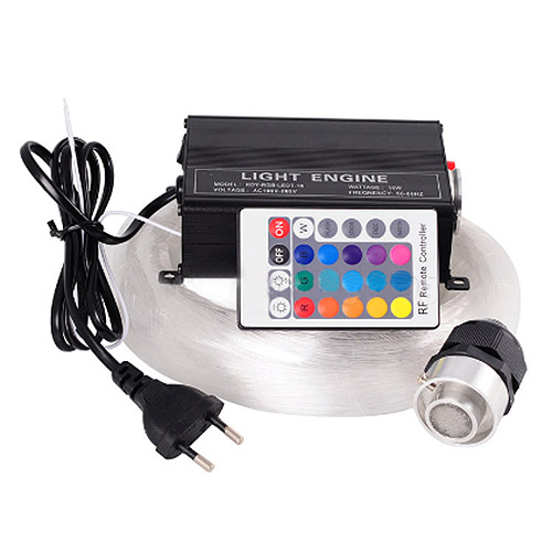 16W RGBW LED Fiber Optic Star Ceiling Lights Kit with Cables 300pcs*0.75mm*2m 