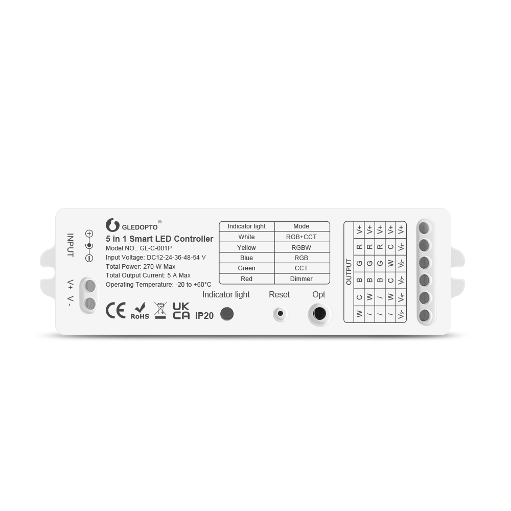 5-20M 5050 4 in1 300led RGBW led strip+4 zone Remote controller WiFi controller 