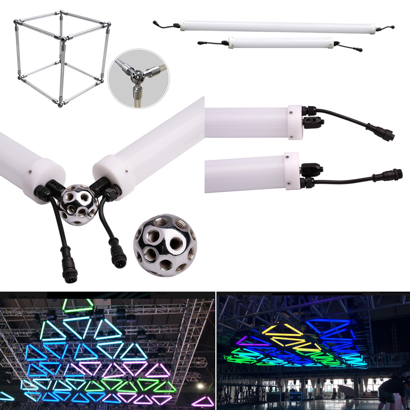 Programmable DMX512 LED Tube Lights 24V 360 Degree Lighting