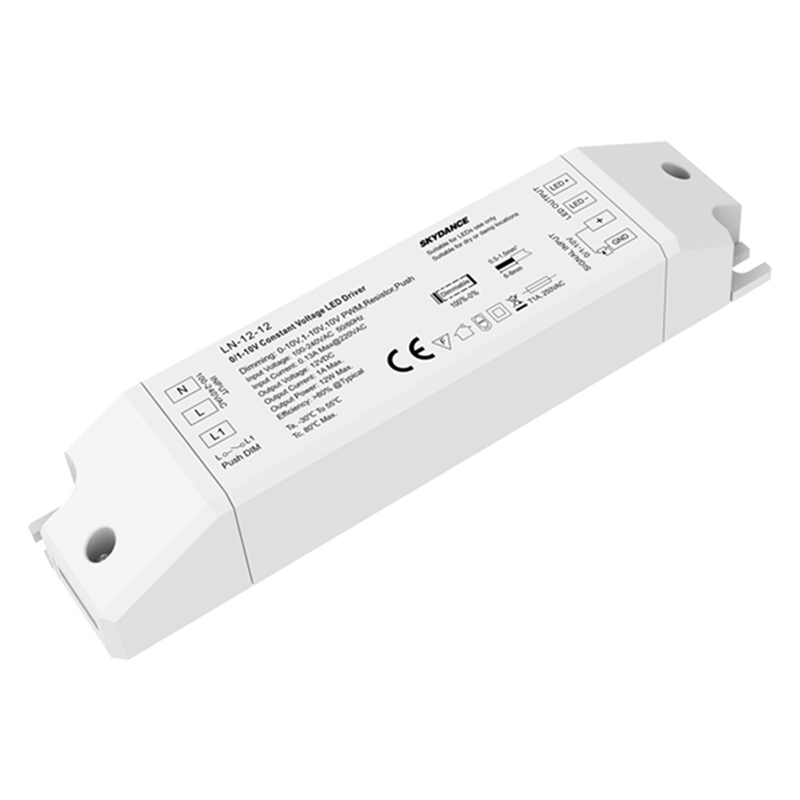 12W 12VDC CV 0/1-10V&switchDim LED Driver