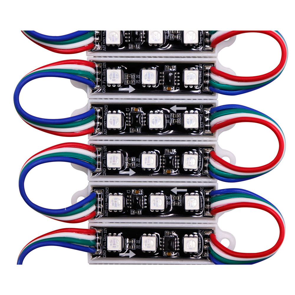 24V 5050 RGB LED Module Outdoor String Lights, 20PCS [MSL-LB1934-5050RGB]
