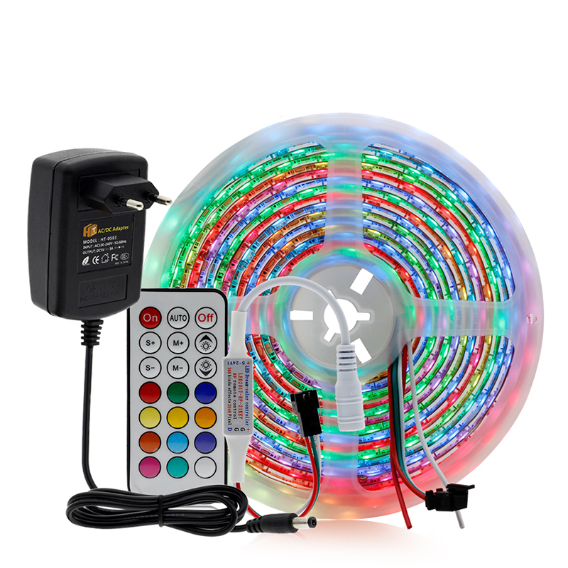 color Accuracy total 5V 5050 RGBIC WS2812B Addressable LED Strip Light Kit With Remote 3.28ft/1m