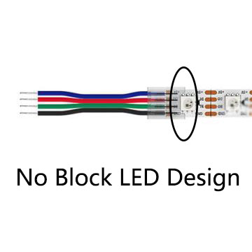 LED Strip Splitter Connector 4 Pins 10mm 1 to 2 Y- Splitter Cables for 5050  3528 RGB LED Light Strip with 3 Male 4-pin 10mm Plugs