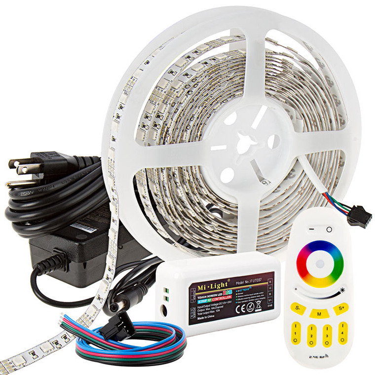 tekst Indrømme Altid MiLight WiFi RGB Smart LED Strip Light Kit - 12V LED Tape Light/ Remote or  Wi-Fi