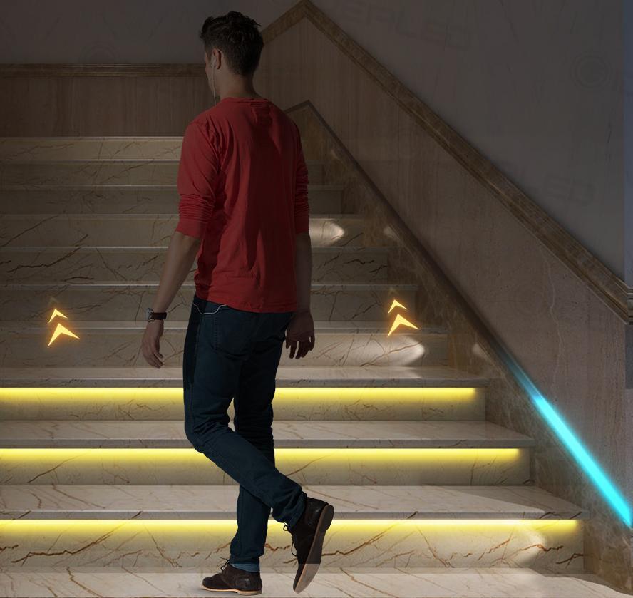Use LED Motion Sensor Stair Lights to Light Up Your Stairs