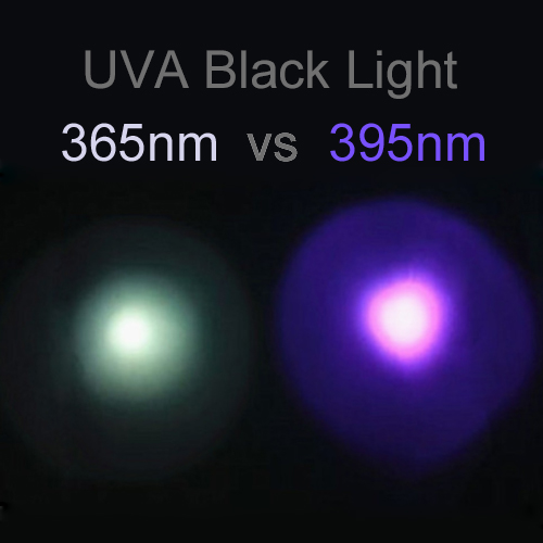 UVA-Schwarzlicht: 365 nm vs. 395 nm
