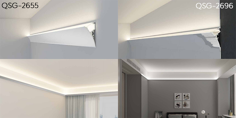 Modern Ceiling Crown Molding Lighting