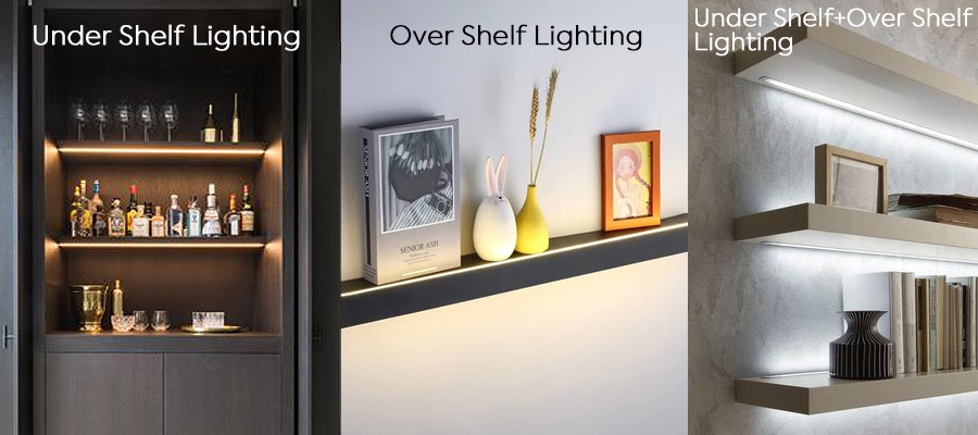 Under Shelf Lighting vs Over Shelf Lighting