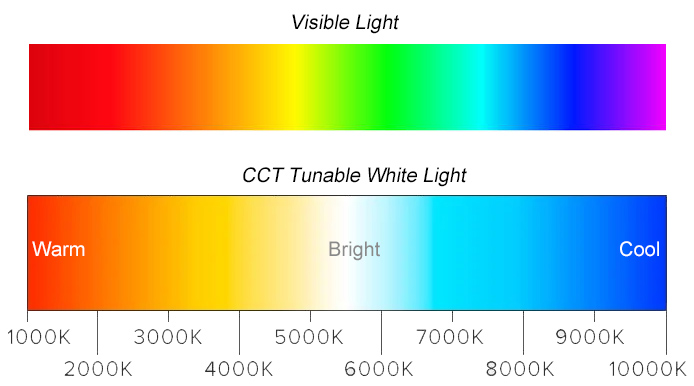 CCT Tunable White Light VS. Visible Light