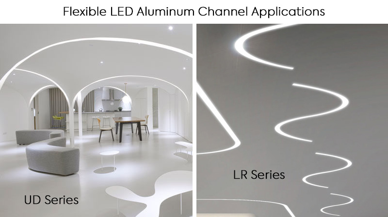 LR Series and UD Series Flexible LED Aluminum Channels