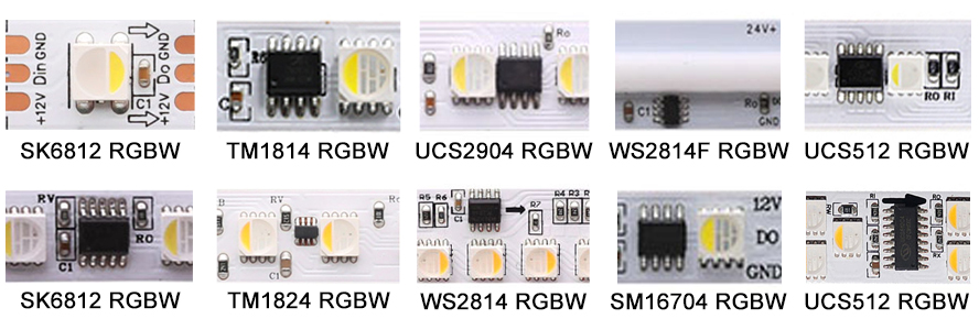 Addressable LED RGBWIC Chips Comparison
