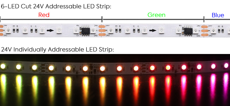 Not Individually Addressable vs Individually Addressable LED Strip