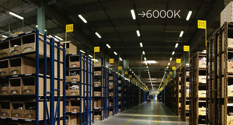 6000K LED vyzařuje studené bílé světlo s lehkým modrým nádechem.