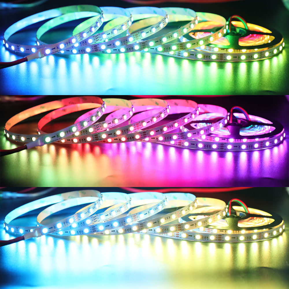 SK6812 RGBW 60LEDS/M DC12V 10MM-široký digitální inteligentní adresovatelný LED pásek - 5m/16.4ft na roli SK6812 RGBW 60LEDS/M DC12V 10MM-široký digitální inteligentní adresovatelný LED pásek - 5m/16.4ft na roli