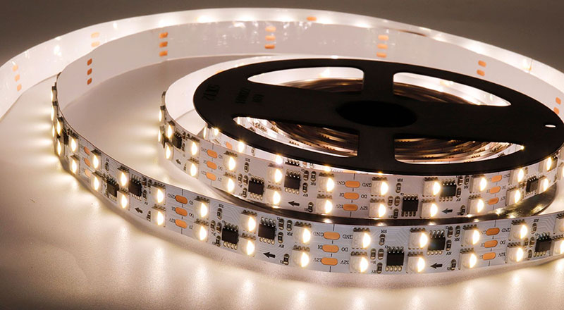 DC12V Double Row Addressable RGBW TM1814 LED Strip Light