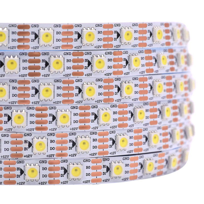 12V WS2815 Dual-Signal Individuální adresovatelný 6000K 3000K Digitální LED pásek 16.4FT 60LEDs/m