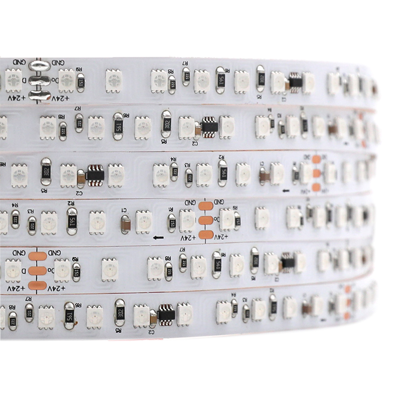 24V 12V adressierbarer RGB-LED-Streifen 3-polig TM1934 2835 SMD-Leuchten