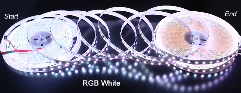 Pokles napětí 20m dlouhého adresovatelného RGB LED pásku
