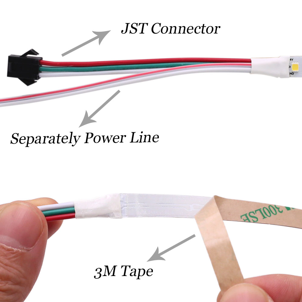 24V 2835 bílé světlo adresovatelné tekoucí vodou LED pásek 120 s vysokou hustotou 24V 2835 bílé světlo adresovatelné tekoucí vodou LED pásek 120 s vysokou hustotou
