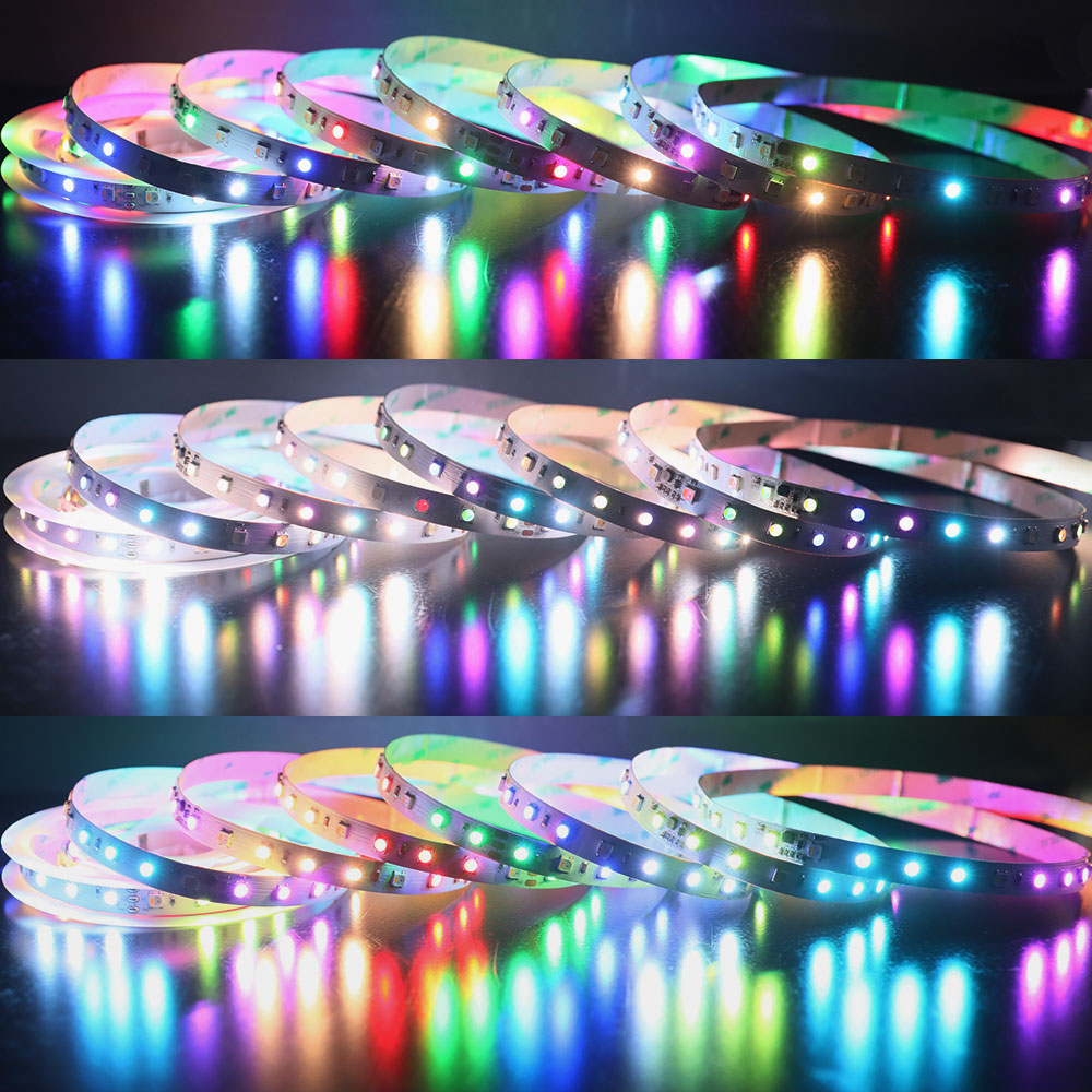 24V až 5V SK6812 Individuální adresovatelné 5050 RGB / RGBW LED pásky, 60/84 LED/m 24V až 5V SK6812 Individuální adresovatelné 5050 RGB / RGBW LED pásky, 60/84 LED/m