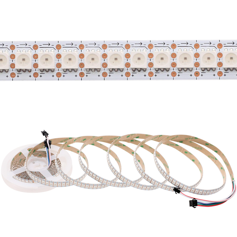 SK6813 5050 RGB Breakpoint Continue 12V Individually Addressable LED Strip 144 Per Meter