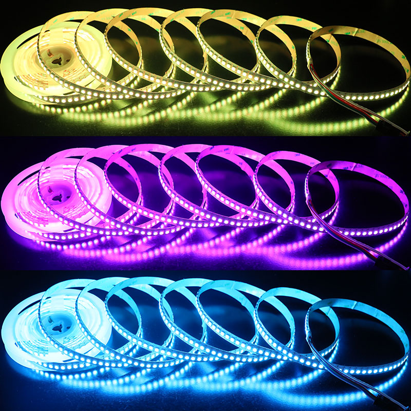 SK6813 5050 RGB Breakpoint Continue 12V Individually Addressable LED Strip 144 Per Meter