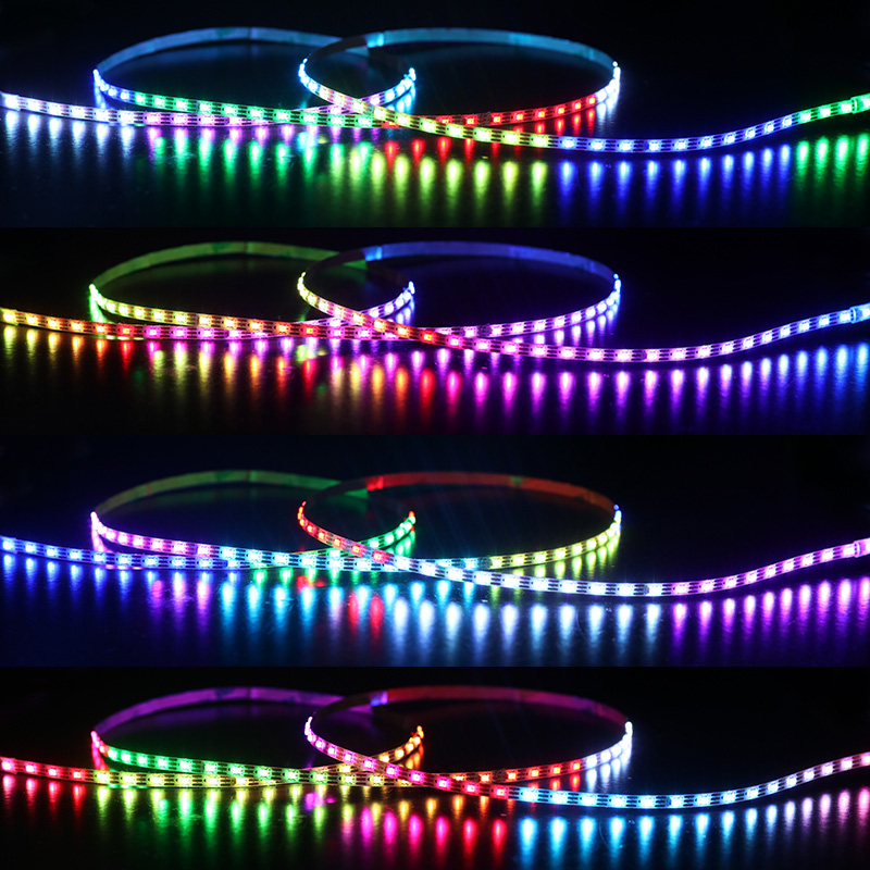 Newest WS2812B 332Chips/m Highest Density Addressable RGB COB LED Light -  DC5V Dream Color Flexible COB LED Strips - 1m/3.28ft Per Roll