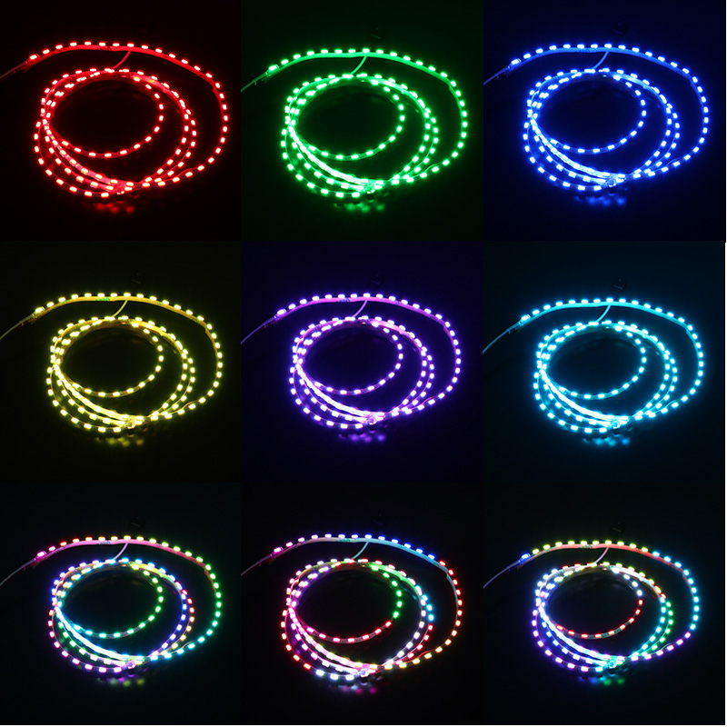 Mini 4mm 120LED s bočním vyzařováním SK6812 4020 adresovatelný RGB LED pásek 1m na roli Mini 4mm 120LED s bočním vyzařováním SK6812 4020 adresovatelný RGB LED pásek 1m na roli