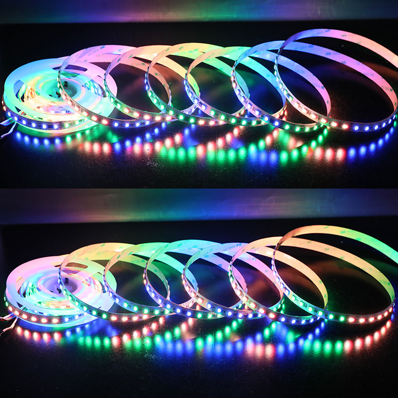 DMX RGB LED Strip, Pixel-by-Pixel Direct DMX Control, 60 Pixels/m, 12V, 5m