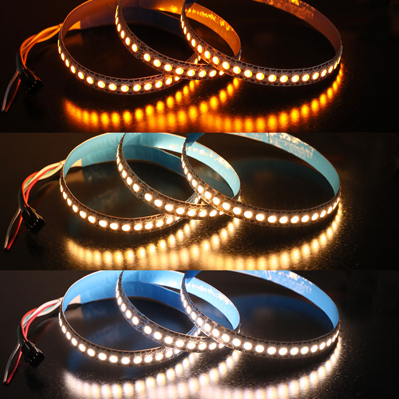 5V SK6812 144 1-Meter Digital Dim to Warm to Bright WWA LED Strip