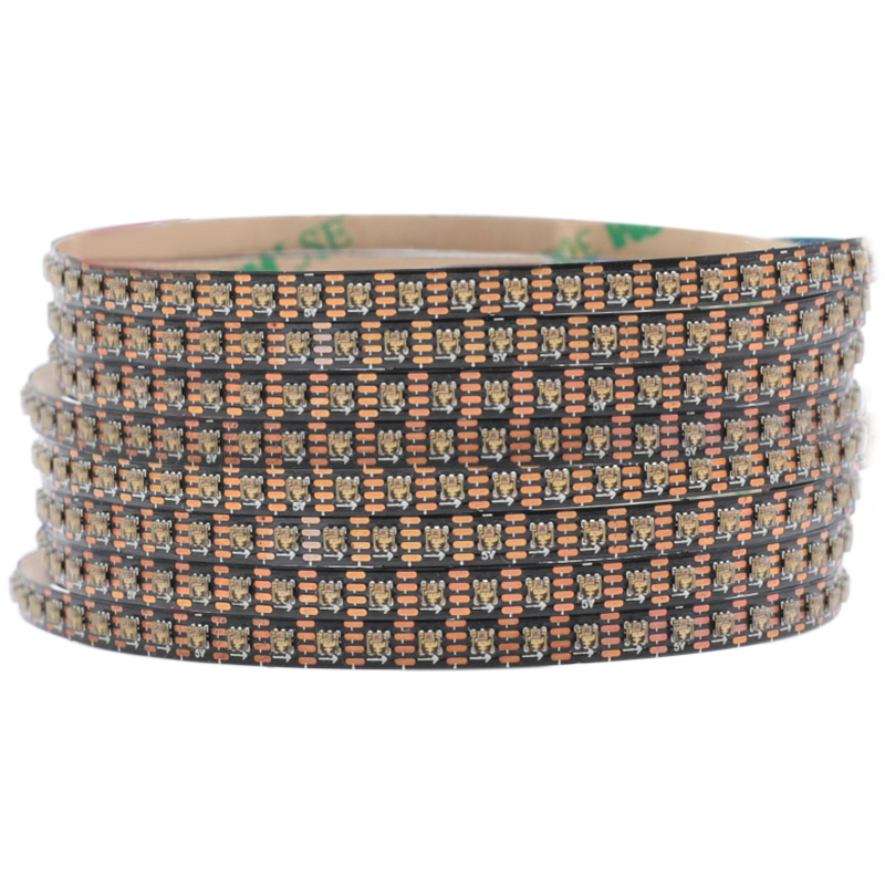 APA102 Úzký 5mm/0.19in široký 2020SMD High Density 200LEDs/M DC5V Individuálně adresovatelný RGB LED pásek