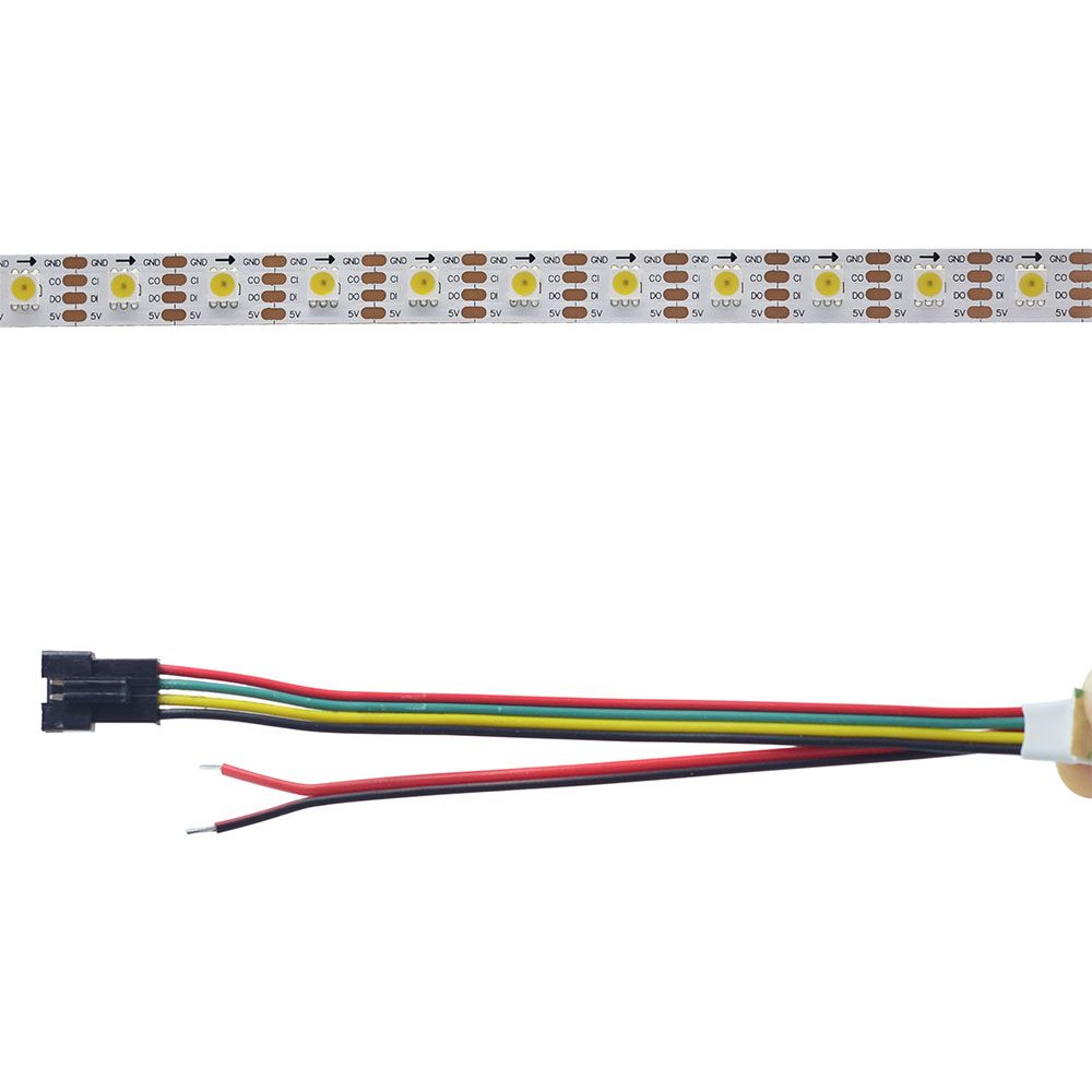 APA102 Tageslichtweiß DC5V 60LEDs/m Programmierbares LED-Licht – Dekorationsbeleuchtung für Hotels – 5 m/16.4 Fuß pro Rolle APA102 Tageslichtweiß DC5V 60LEDs/m Programmierbares LED-Licht – Dekorationsbeleuchtung für Hotels – 5 m/16.4 Fuß pro Rolle