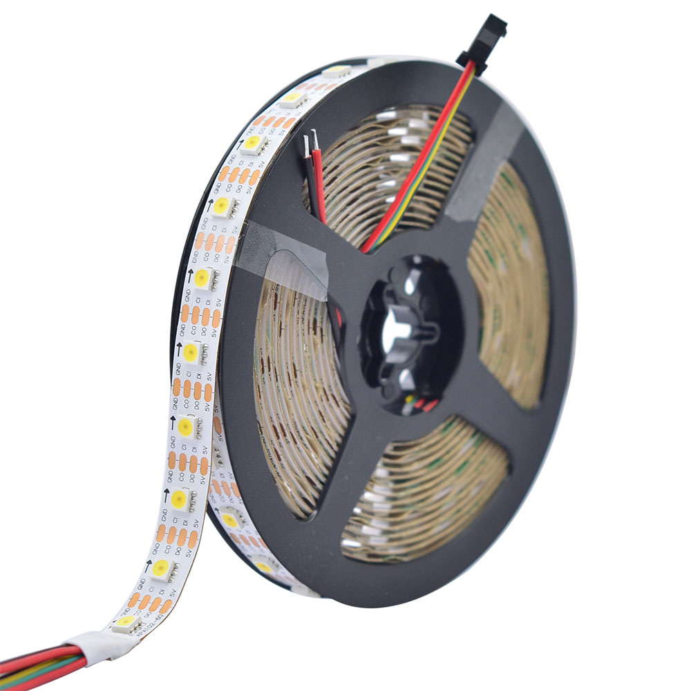 APA102 Tageslichtweiß DC5V 60LEDs/m Programmierbares LED-Licht – Dekorationsbeleuchtung für Hotels – 5 m/16.4 Fuß pro Rolle APA102 Tageslichtweiß DC5V 60LEDs/m Programmierbares LED-Licht – Dekorationsbeleuchtung für Hotels – 5 m/16.4 Fuß pro Rolle