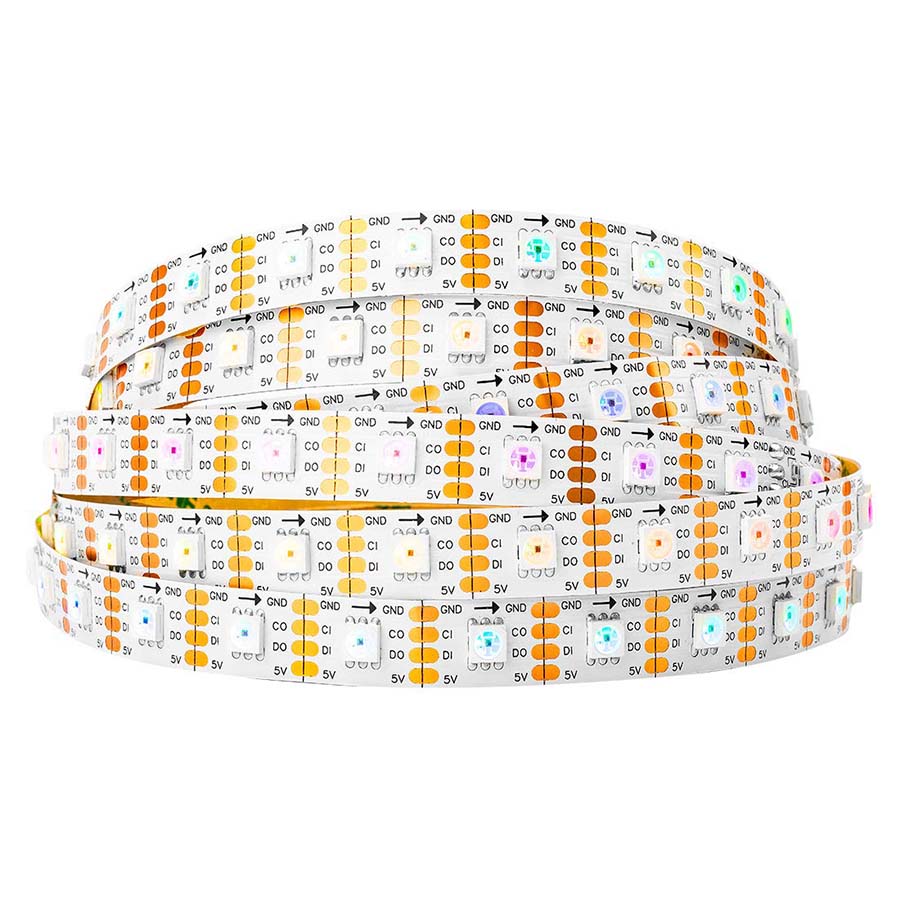 APA102 RGB DC5V 60 LED/m Vícebarevný LED pásek – Reklamní tabule – 5 m/16.4 stop na roli APA102 RGB DC5V 60 LED/m Vícebarevný LED pásek – Reklamní tabule – 5 m/16.4 stop na roli