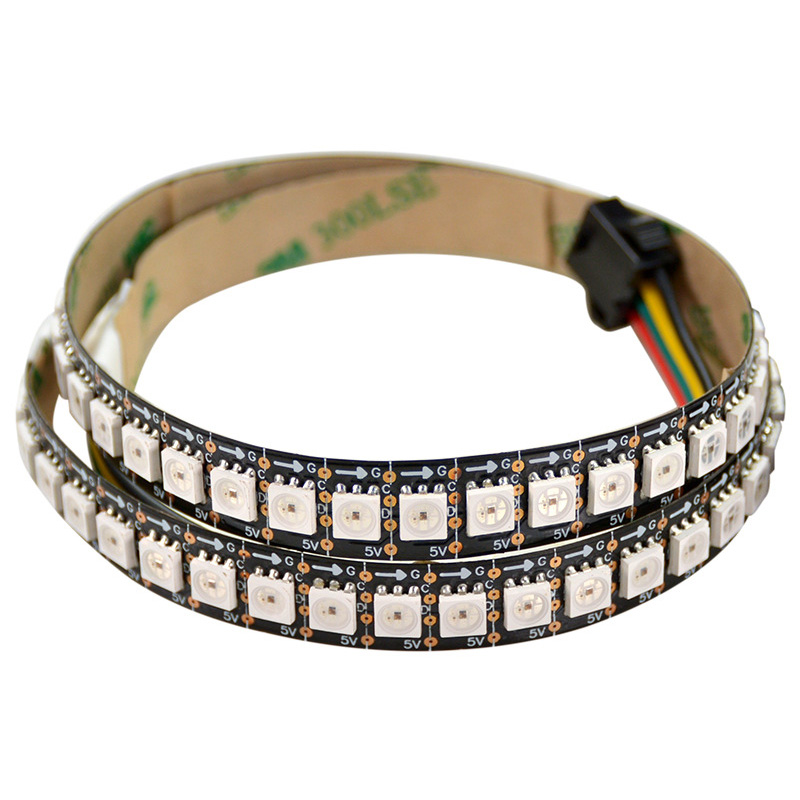 Hohe Dichte, 144 LEDs/m, DC 5 V, schnellste APA107/HD107S, flexible, individuell adressierbare RGB-LED-Lichtleiste – 3.28 Fuß/Rolle