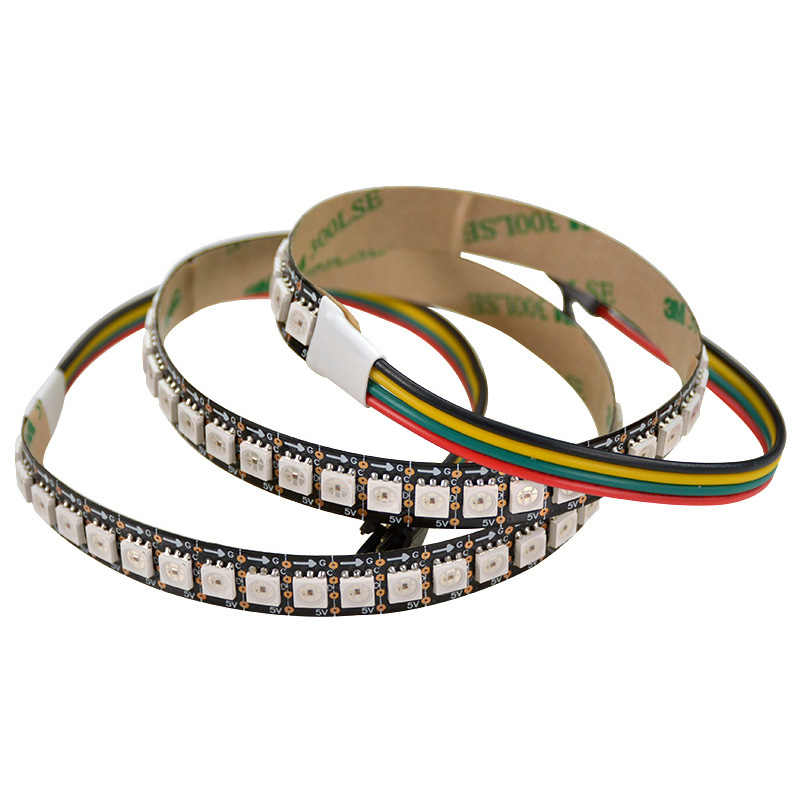 Vysoká hustota 144 LED/m DC5V Nejrychlejší APA107/HD107S Flexibilní Individuálně adresovatelné RGB LED páskové světlo – 3.28 stop/role Vysoká hustota 144 LED/m DC5V Nejrychlejší APA107/HD107S Flexibilní Individuálně adresovatelné RGB LED páskové světlo – 3.28 stop/role