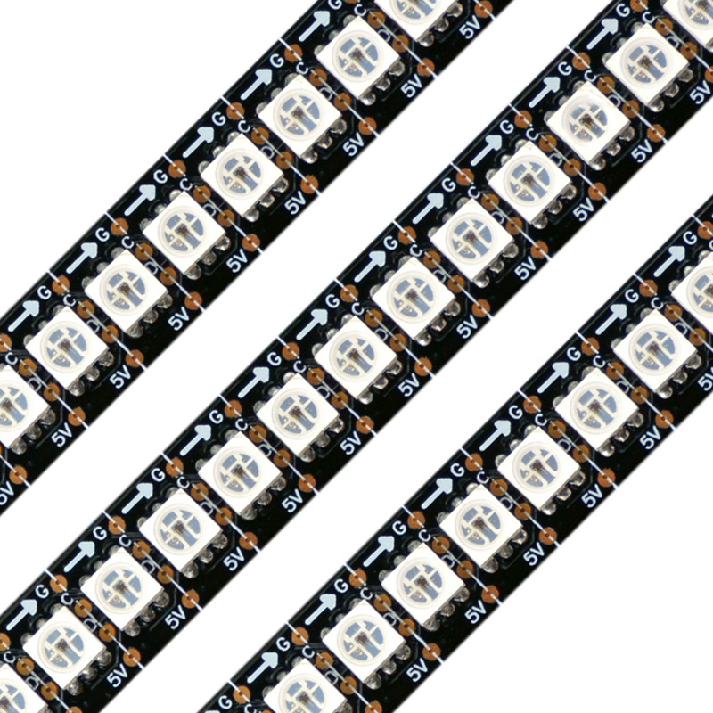 High Density 144LEDs/m DC5V Fastest APA107/HD107S Flexible Individually addressable RGB Strip Light - 3.28Ft/Roll [APA107-5050X144-RGB]