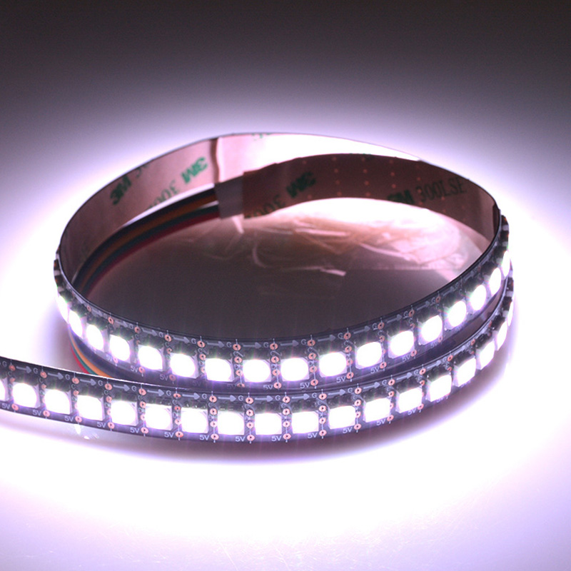 Vysoká hustota 144 LED/m DC5V Nejrychlejší APA107/HD107S Flexibilní Individuálně adresovatelné RGB LED páskové světlo – 3.28 stop/role Vysoká hustota 144 LED/m DC5V Nejrychlejší APA107/HD107S Flexibilní Individuálně adresovatelné RGB LED páskové světlo – 3.28 stop/role