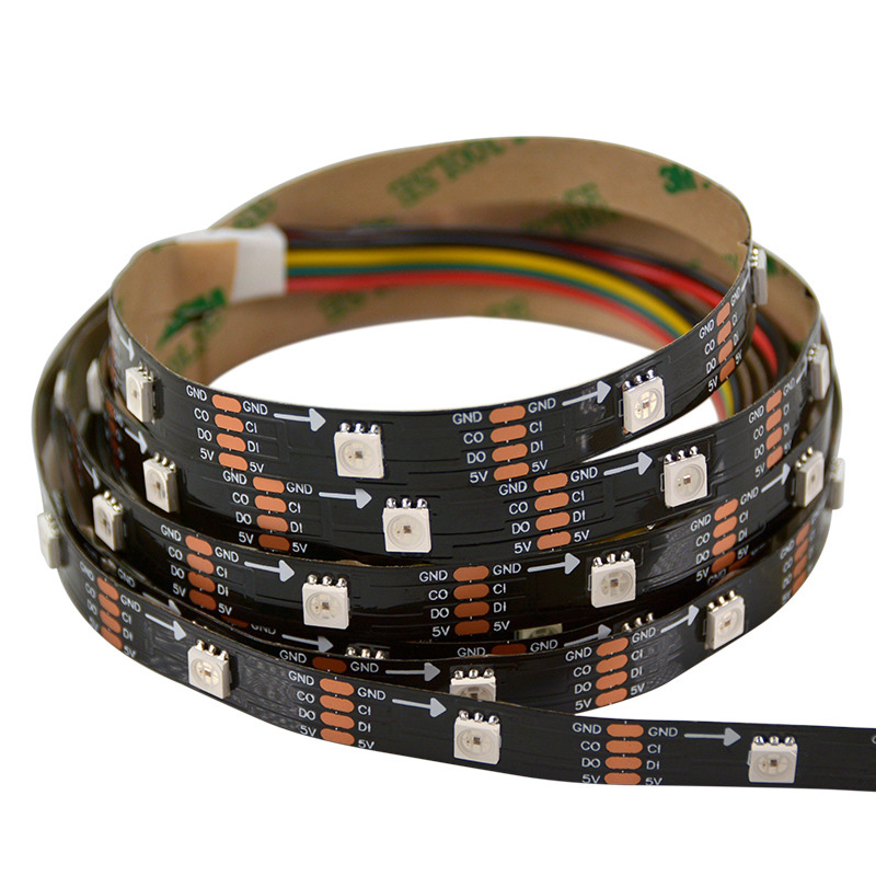 Nejrychlejší IC APA107/HD107S Individuálně adresovatelné RGB LED páskové světlo – DC5V 30LEDs/m 5050SMD Flexibilní světla – 16.4 stop/role Nejrychlejší IC APA107/HD107S Individuálně adresovatelné RGB LED páskové světlo – DC5V 30LEDs/m 5050SMD Flexibilní světla – 16.4 stop/role