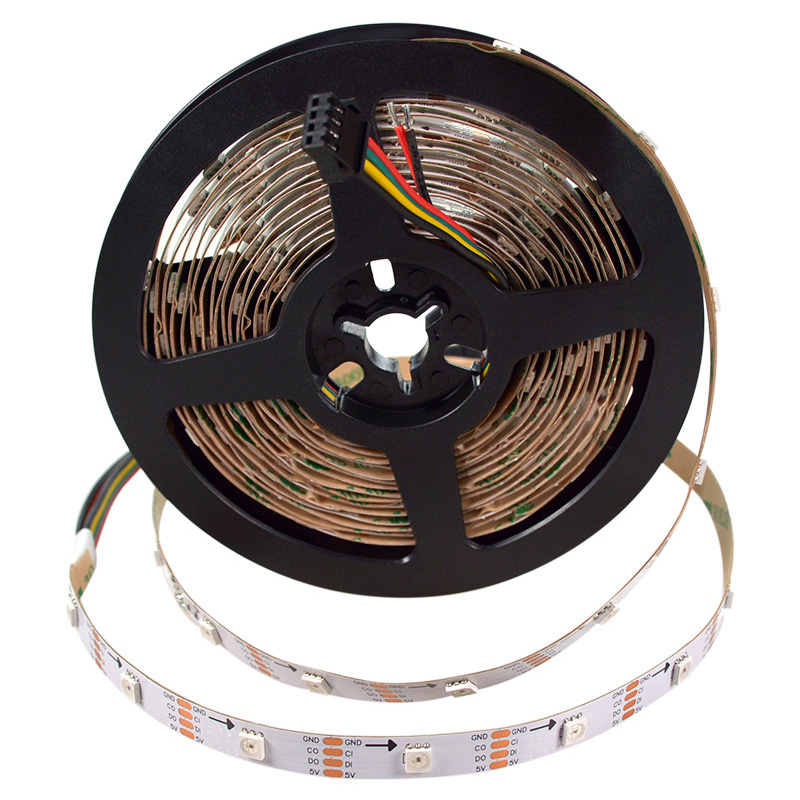 Nejrychlejší IC APA107/HD107S Individuálně adresovatelné RGB LED páskové světlo – DC5V 30LEDs/m 5050SMD Flexibilní světla – 16.4 stop/role Nejrychlejší IC APA107/HD107S Individuálně adresovatelné RGB LED páskové světlo – DC5V 30LEDs/m 5050SMD Flexibilní světla – 16.4 stop/role
