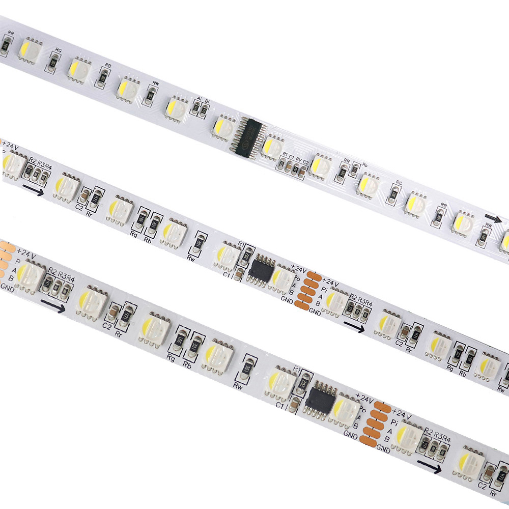 Adresovatelný RGBW DMX LED pásek 24V 360 LED 10/60 pixelů