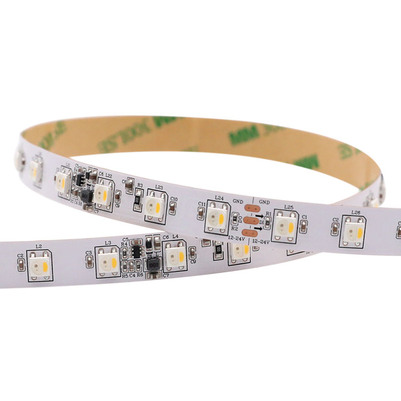 Technické řešení DC12-24V individuálně adresovatelné SK6812 RGBW LED pásek 60 LED/m 3.28 stop-65.6 stop Technické řešení DC12-24V individuálně adresovatelné SK6812 RGBW LED pásek 60 LED/m 3.28 stop-65.6 stop