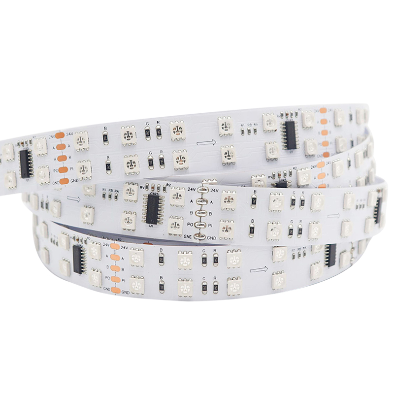 DC24V 20mm jasný dvouřadý DMX RGB LED pásek