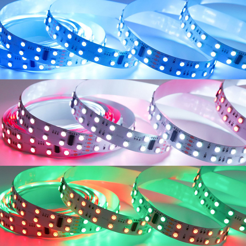 DC24V 20mm Bright Double Row DMX RGB LED Strip