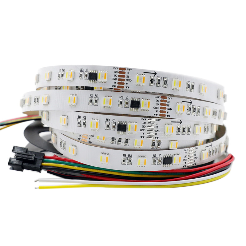 TM1914 Adressierbare RGBCCT-LED-Streifenlichter – 24 V Breakpoint Resume 12 mm 48 LEDs/m