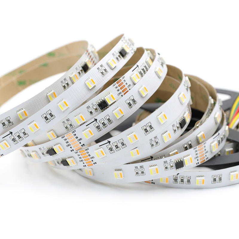 TM1914 Adressierbare RGBCCT-LED-Streifenlichter – 24 V Breakpoint Resume 12 mm 48 LEDs/m TM1914 Adressierbare RGBCCT-LED-Streifenlichter – 24 V Breakpoint Resume 12 mm 48 LEDs/m